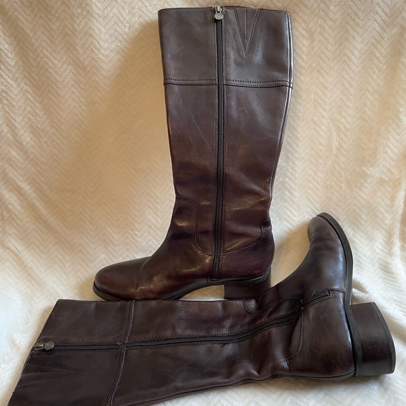 Etienne Aigner Brown Riding Boots Size 10 - Picture 3 of 10